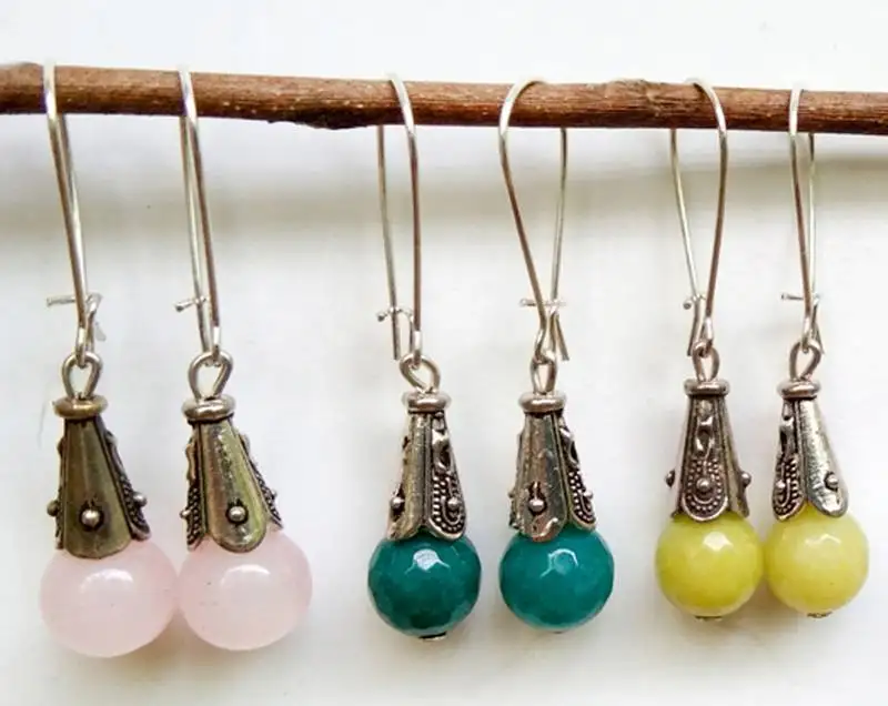 Orange agate earrings