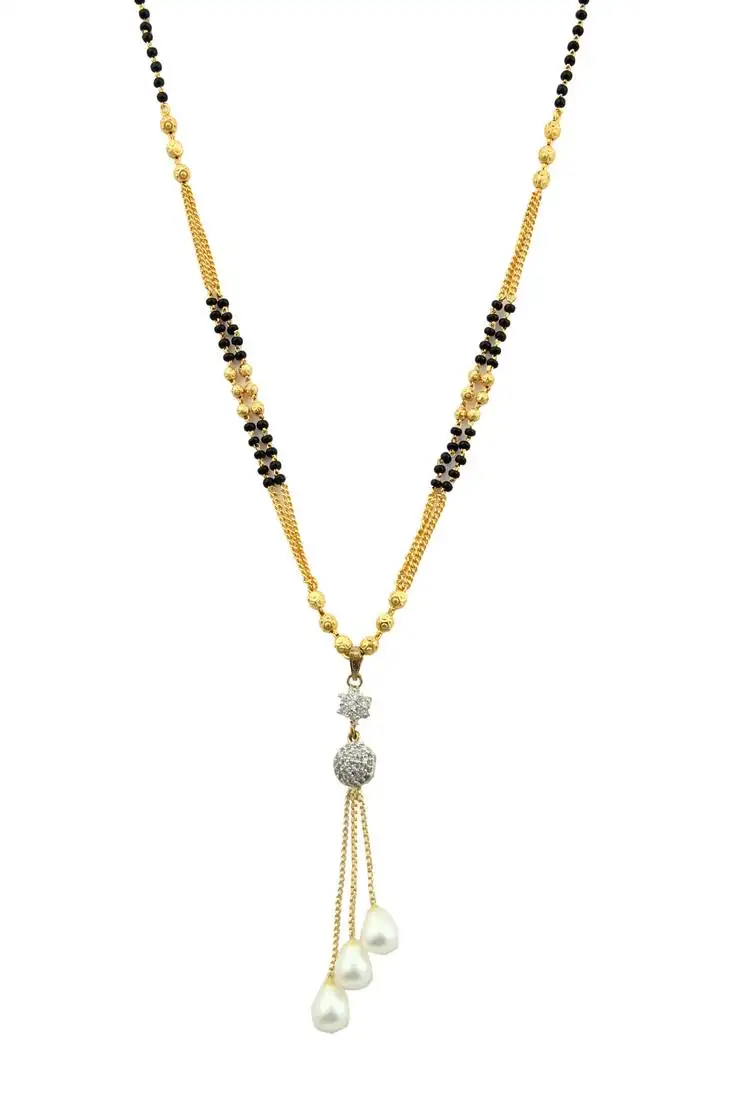 9blings black zircon mangalsutra