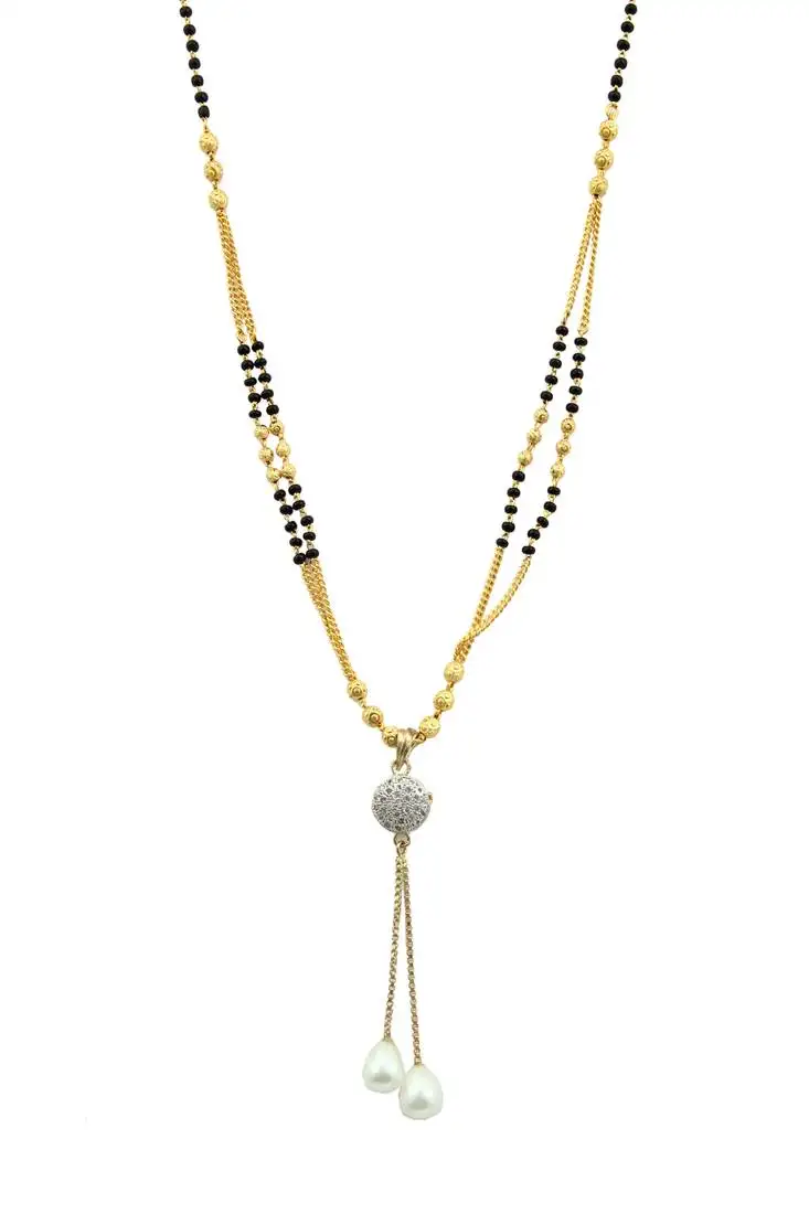9blings black zircon mangalsutra