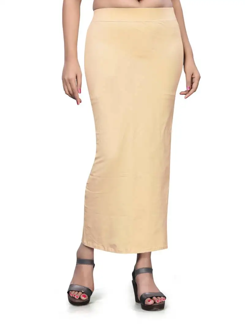 Beige plain acrylic skirts