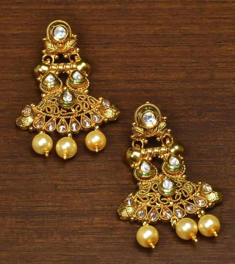 Kundan embellished designer dangler earrings 217ed150