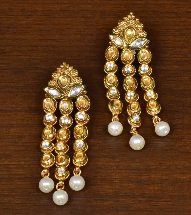 Kundan embellished designer dangler earrings 217ed156