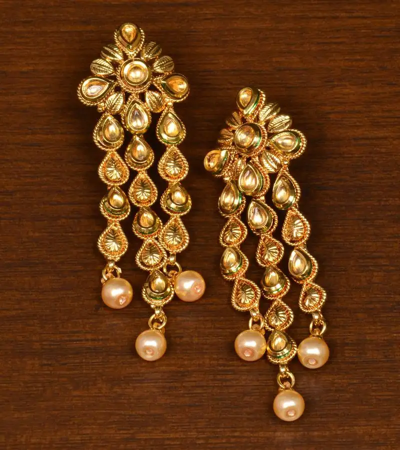 Kundan embellished designer dangler earrings 217ed157