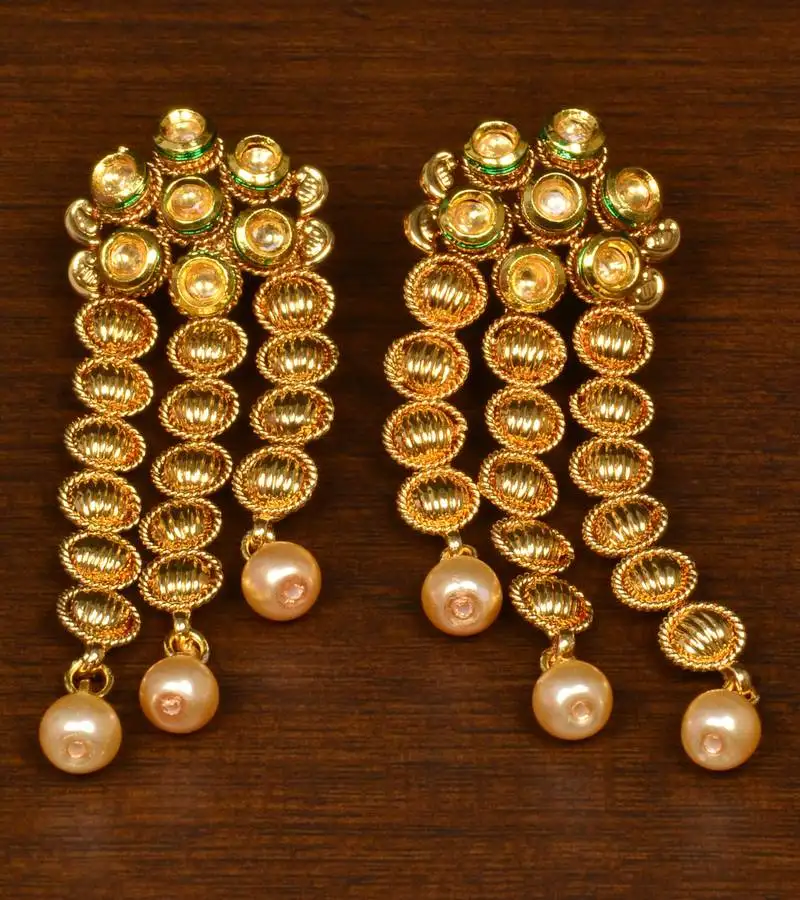 Kundan embellished designer dangler earrings 217ed159
