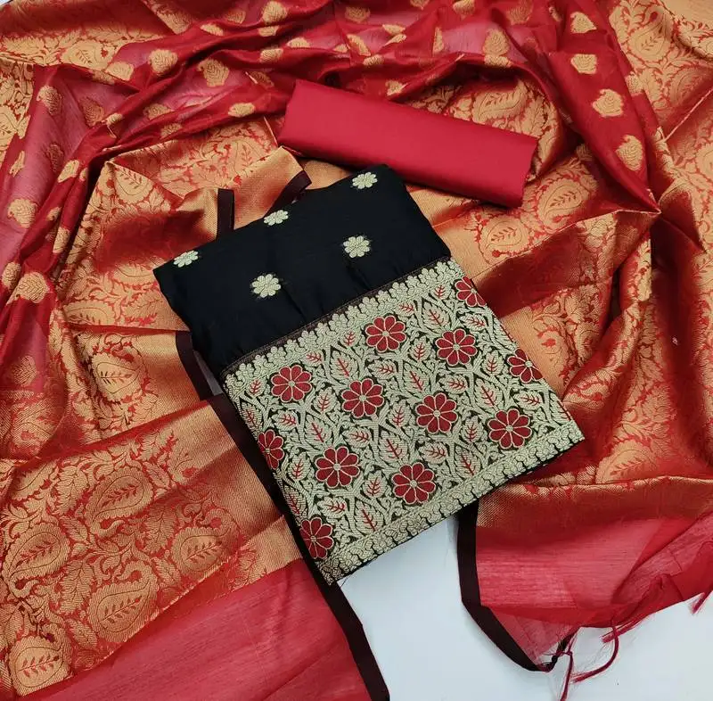 Black banarasi banarasi salwar unstitched