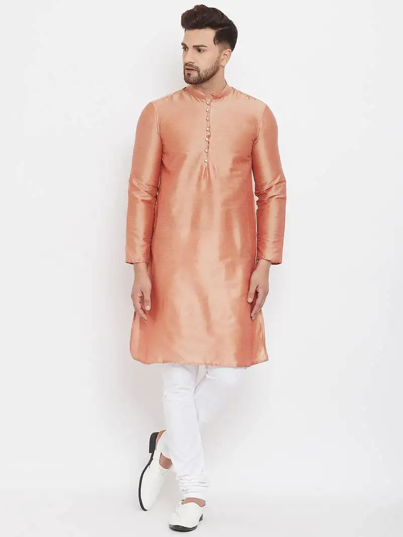 CopperX000d plain polyester men-kurtas