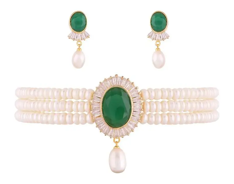 Multicolor pearl chokers