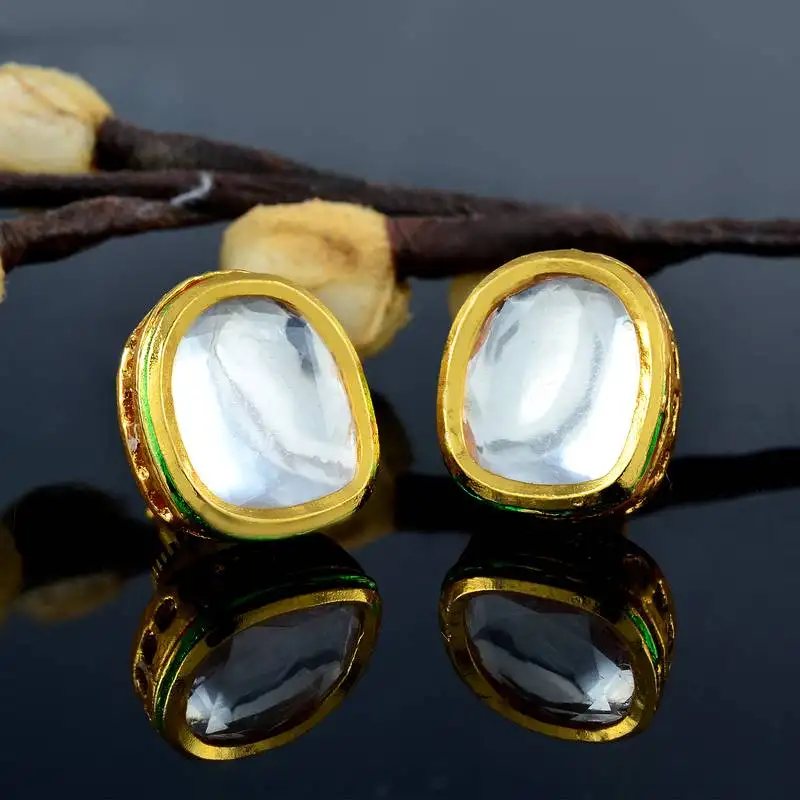 Designer kundan studs