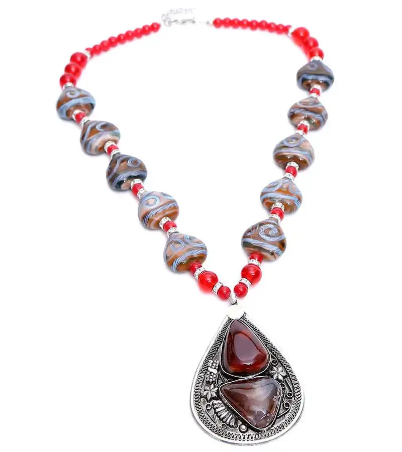 Multi-colored designer beaded necklace acnx5