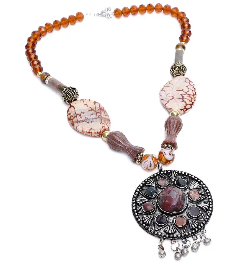 Multi-colored designer beaded necklace acnx3