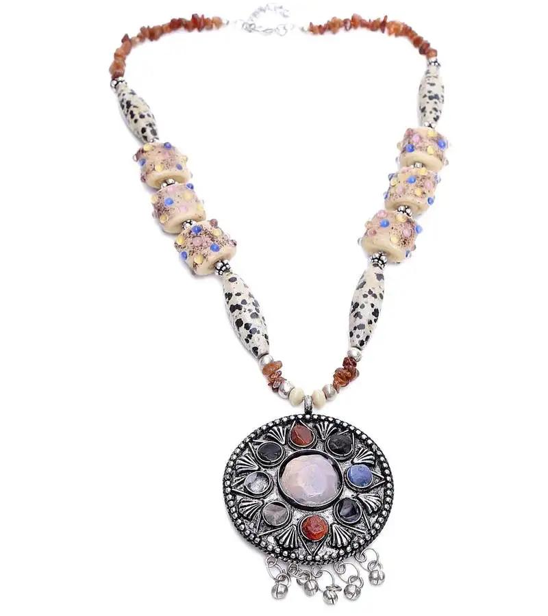 Multi-colored designer beaded necklace acnx1