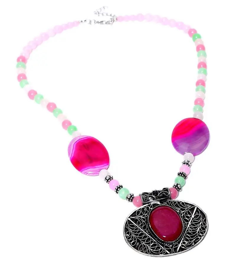 Multi-colored designer beaded necklace acnx26