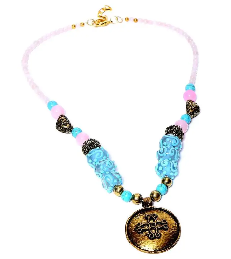 Multi-colored designer beaded necklace acnx50