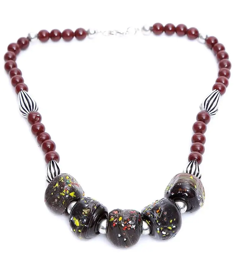 Multi-colored designer beaded necklace acnx58