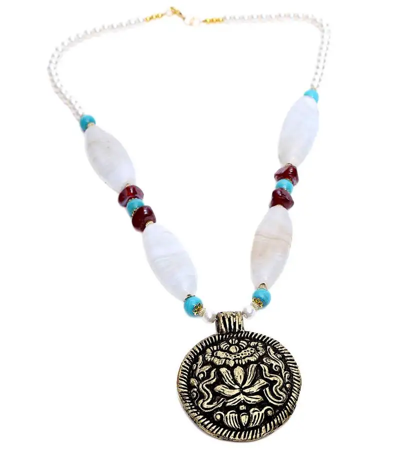 Multi-colored designer beaded necklace acnx65