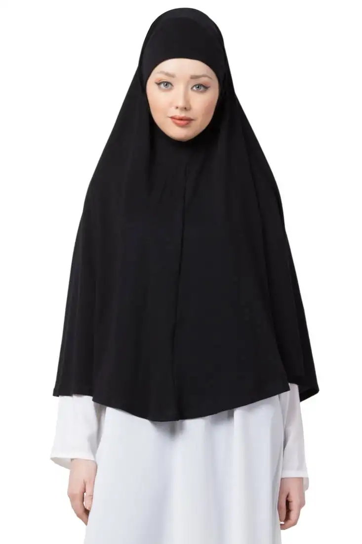 Black plain jersey hijab
