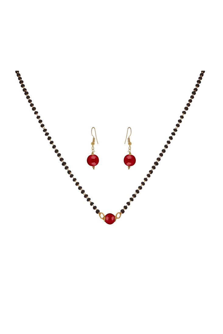 Yellow onyx mangalsutra