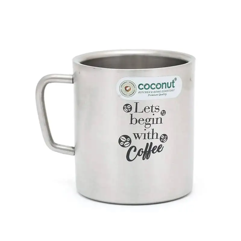 Coconut stainless steel double walled josh matt coffee mug -capacity - 300ml - 1 unit