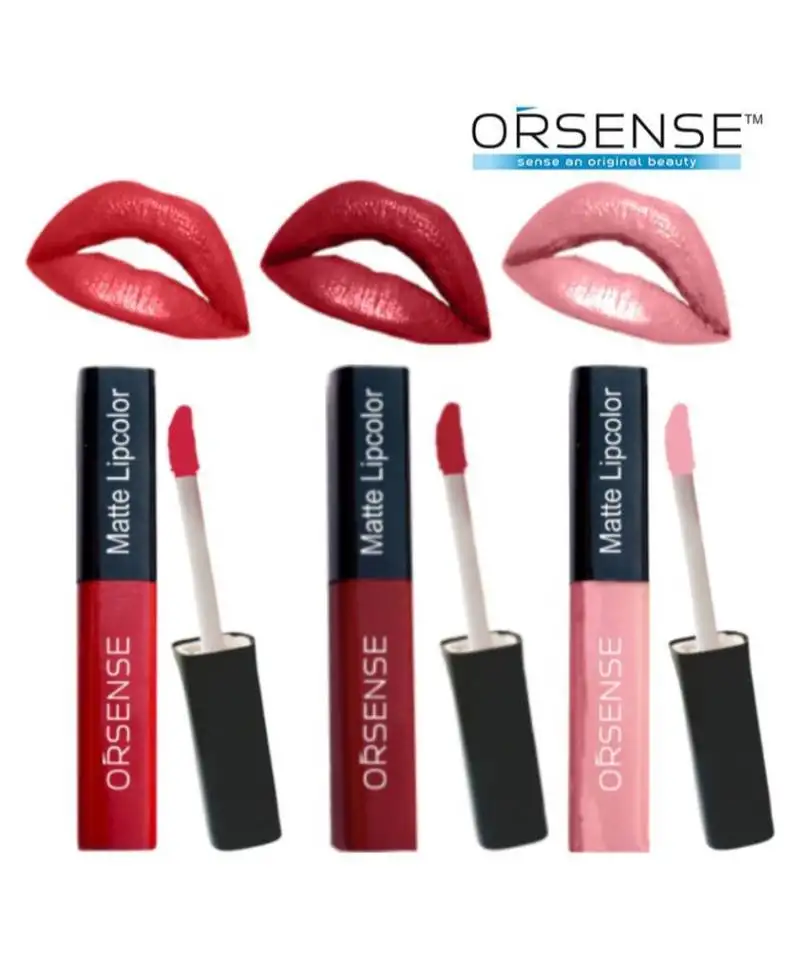30 g pack of 3 pink matte liquid lipstick by orsense
