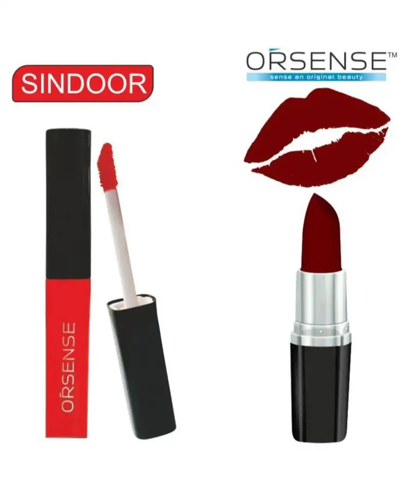 135 g pack of 2 sindoor + lipstick maroon spf 10 by orsense