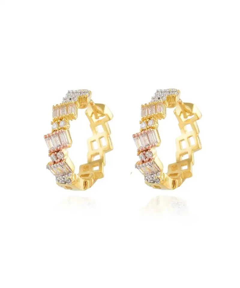 Three tone beautiful designer daimond bali