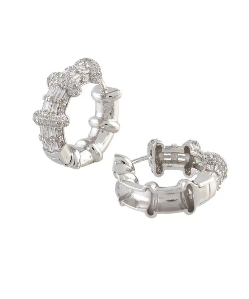 Silver smart cute elegant daimond bali