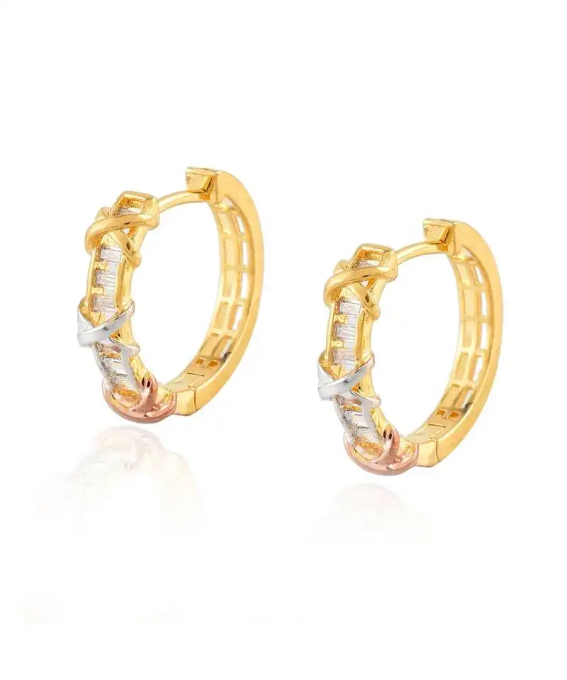 Latest three tone smart look diamond bali