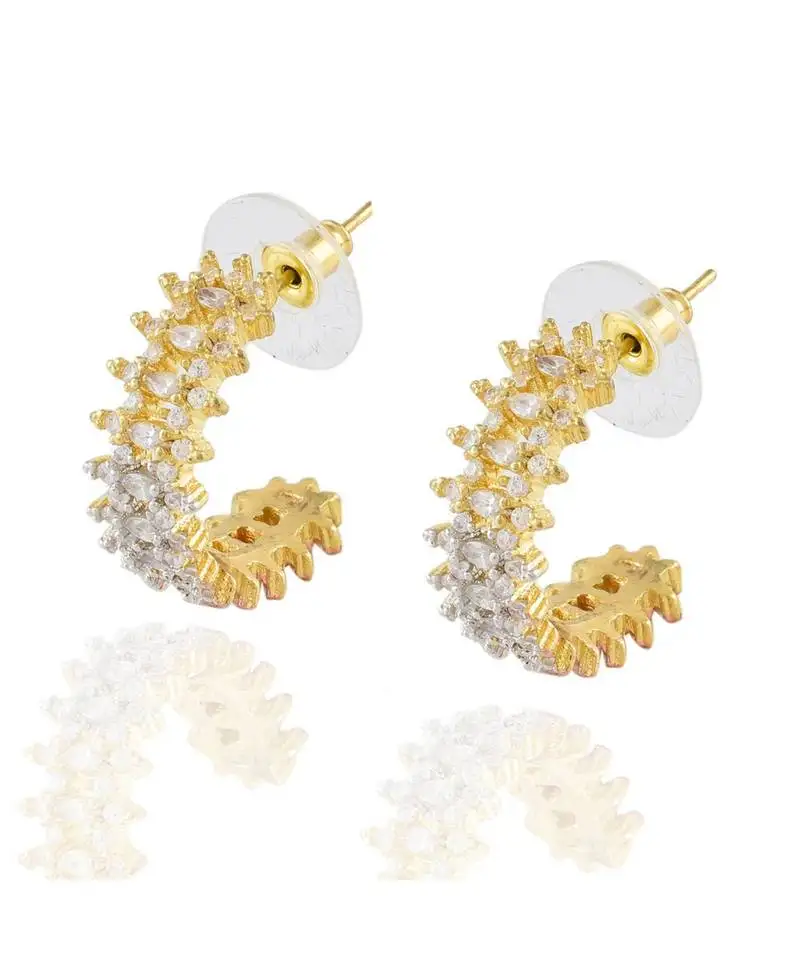 Sweet n simple three tone diamond bali