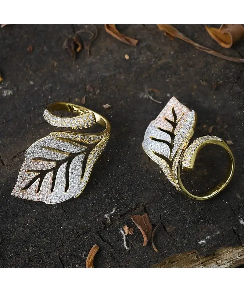 Beautiful rose gold silver classy elegant designer ring