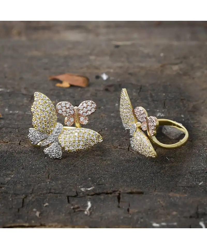 Golden beautiful butterfly ring