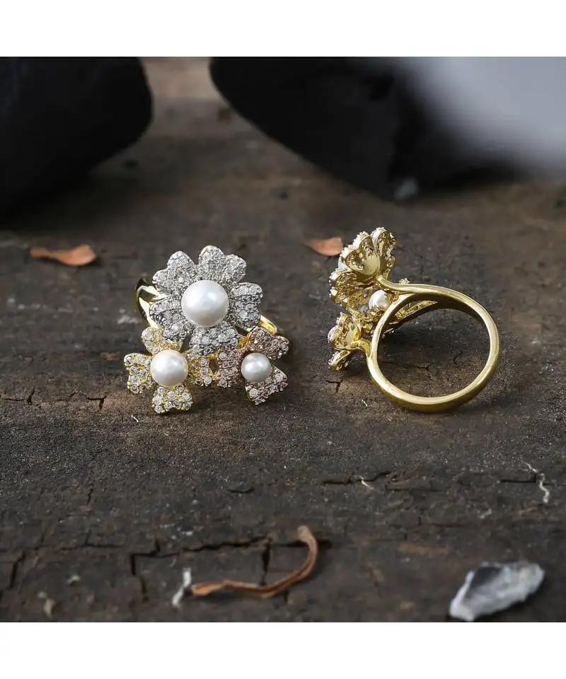 Cute elegant flower design beautiful ring