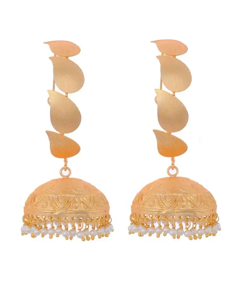 Golden royal kashmiri look bali jhumki classy earring