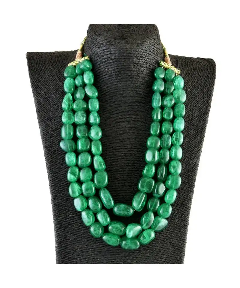 Royal green agate wedding kantha