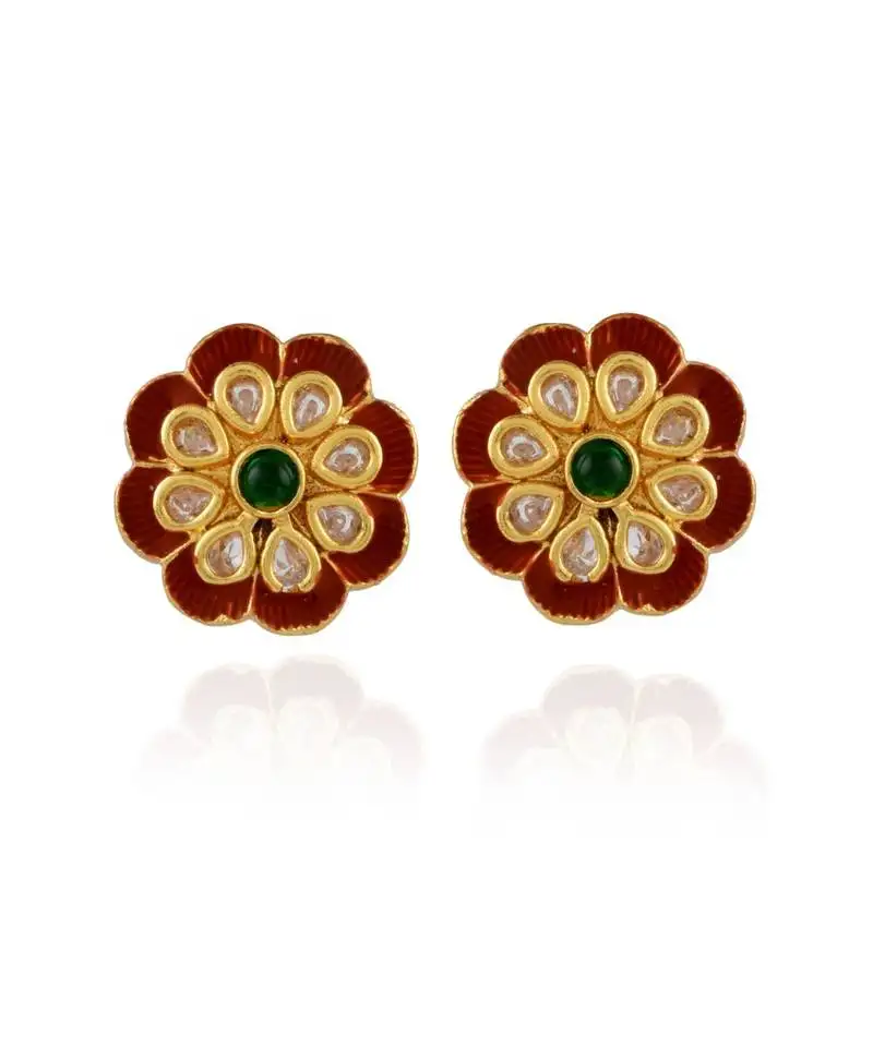 Golden green cute beautiful flower pattern tops