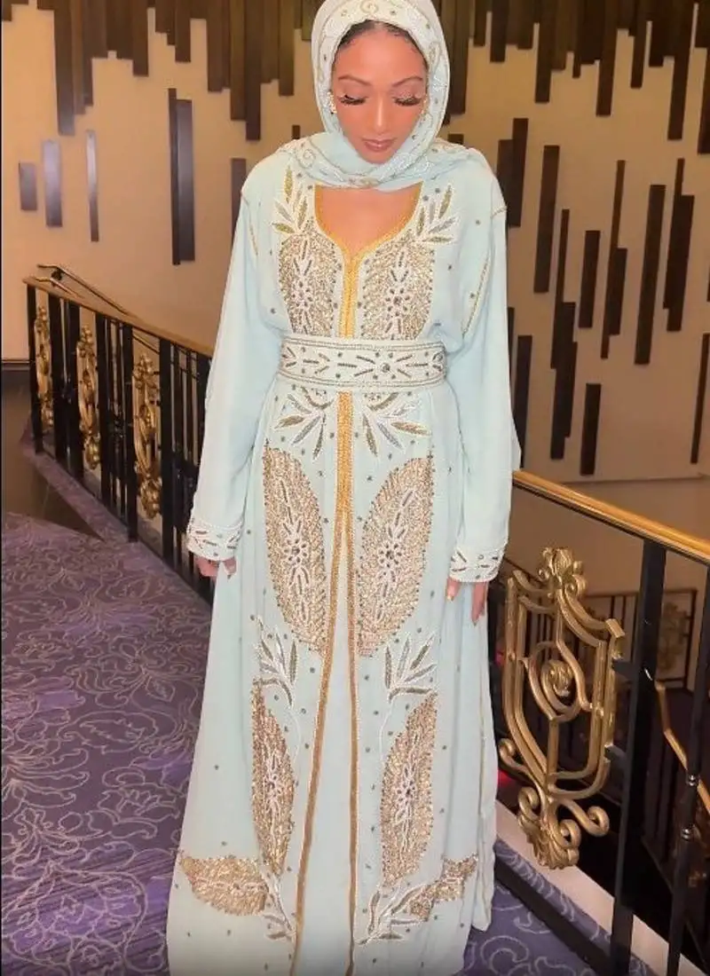 Pista inner jacket handbeaded kaftan for women